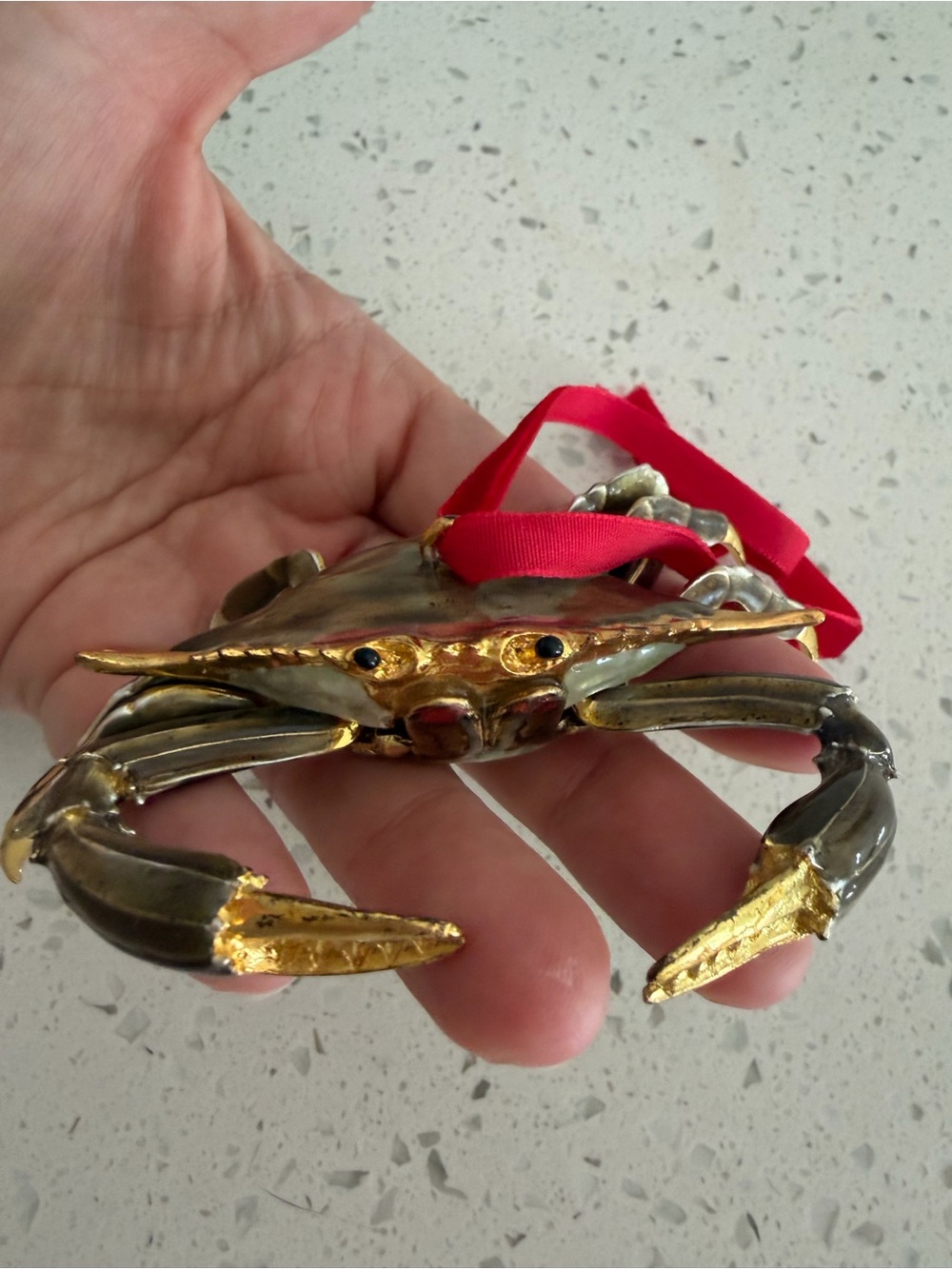 Crab Christmas Ornament
Dillards Trimsetter Cloisonne
Enameled Metal Articulated